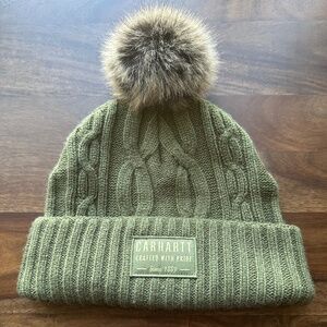 Carhartt Beanie with pom in Basil